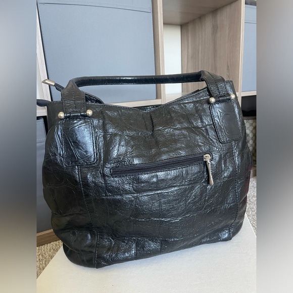 Mattioli Leather Black Reptile Handbag - Picture 4 of 16